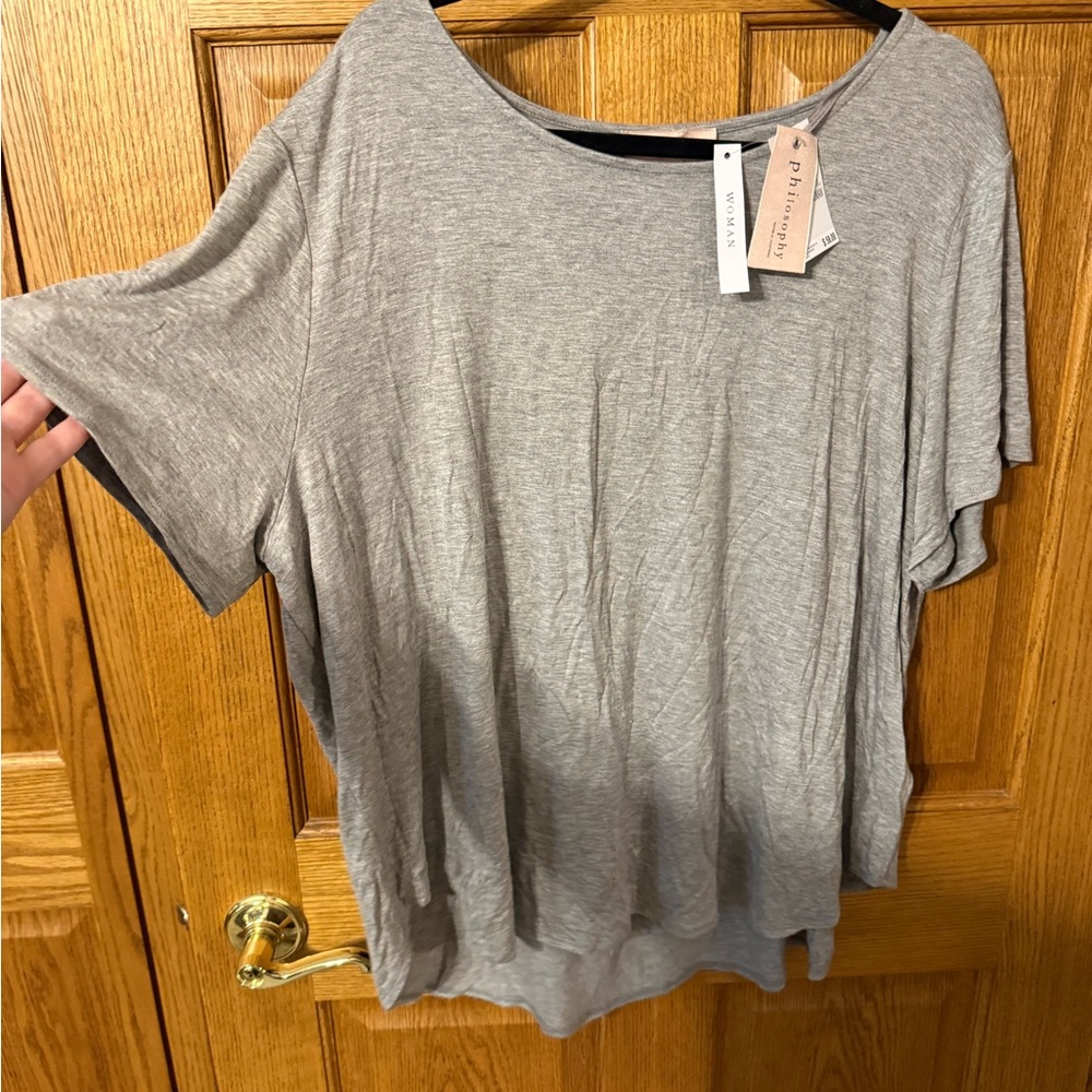 Philosophy Heather Gray Short Sleeve Tee